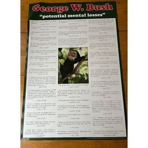 George W Bush Quotes Large Poster College Collection Potential Mental Losses‎